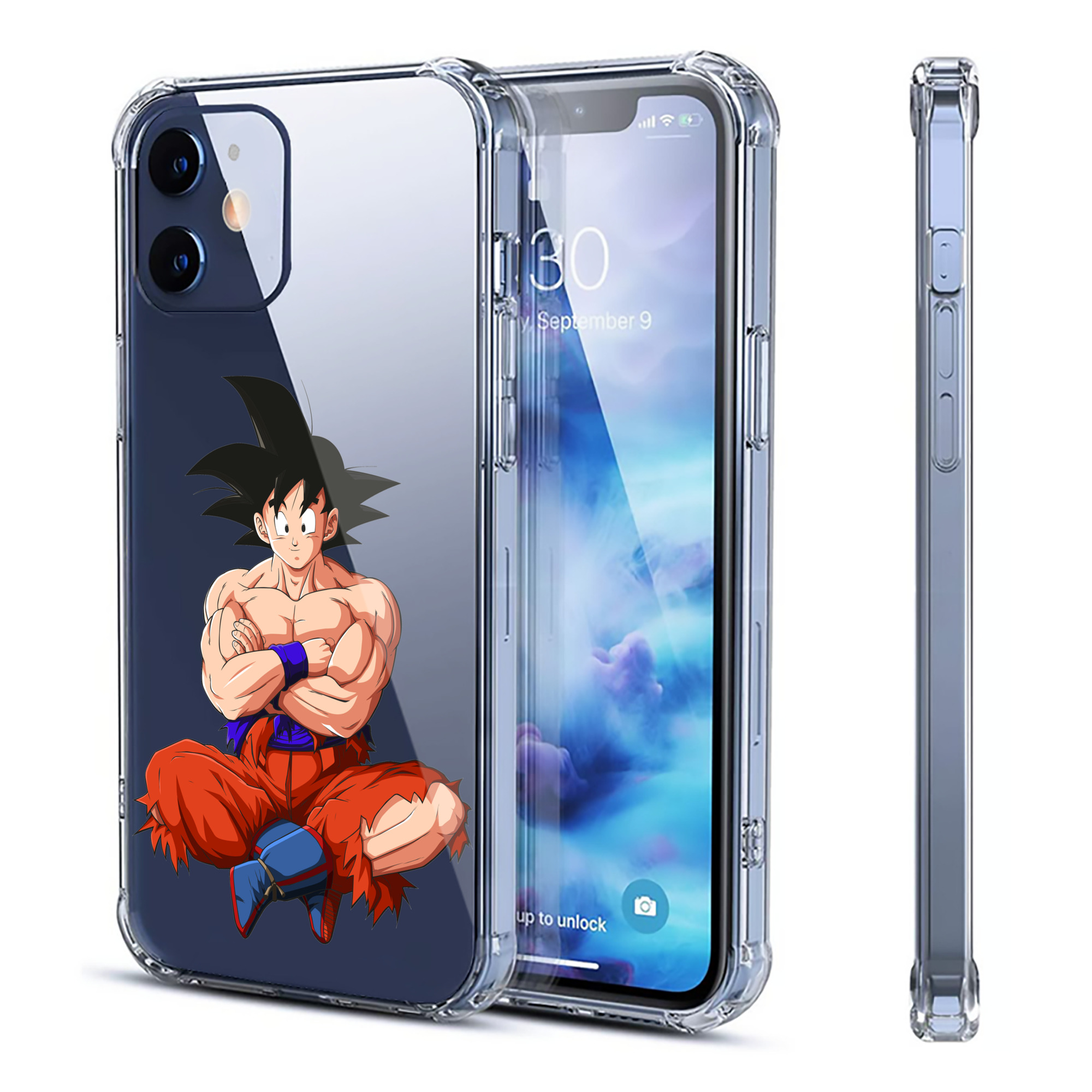 （画像用） ドラゴンボール 孫悟空（そん ごくう）Son Goku カカロット DRAGON BALL Kakarotto 【iPhone 12シリーズ対応】透明スマホケース（クリアソフトケース）